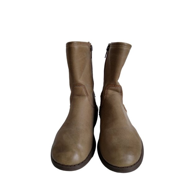 OshKosh B’gosh Girls Camel Braided Boots, Size 12M, Girls Boots - Picture 4 of 8